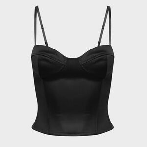 Aritzia black Satin Bustier